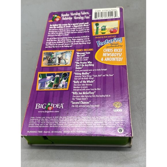 vintage big idea veggie tales Jonah sing along songs and more VHS tape READ - Picture 2 of 2